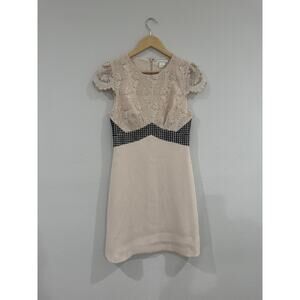 Club Monaco Cream lace midi dress